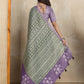 Rajwada Purple And Olive Cotton Blend  Printed Saree For Women
