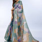Rajwada Multicolor Cotton Blend Printed Saree For Women