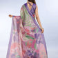 Rajwada Multicolor Cotton Blend Printed Saree For Women