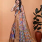 Rajwada Multicolor Cotton Blend Printed Saree For Women