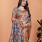 Rajwada Multicolor Cotton Blend Printed Saree For Women