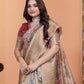 Rajwada  Multicolor Cotton Blend Printed Saree For Women