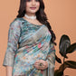 Rajwada Pastel Blue Cotton Blend Printed Saree For Women