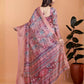 Rajwada Dusty Pink Cotton Blend Printed Saree For Women