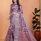 Rajwada Lavender And Mauve Cotton Blend Printed Saree For Women