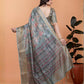 Rajwada Grey  Cotton Blend Printed Saree For Women