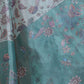 Rajwada Light Blue Cotton Blend Printed Saree For Women