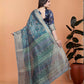 Rajwada Teal Blue Cotton Blend Printed Saree For Women