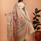 Rajwada Multicolor Cotton Blend Printed Saree For Women