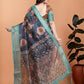 Rajwada Dark Blue Cotton Blend Printed Saree For Women