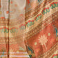 Rajwada Off White Cotton Blend Printed Saree For Women