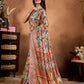 Rajwada Multicolor Cotton Blend Printed Saree For Women