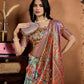 Rajwada Multicolor Cotton Blend Printed Saree For Women