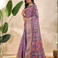 Rajwada Purple  Cotton Blend Printed Saree For Women