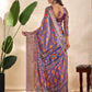 Rajwada Purple  Cotton Blend Printed Saree For Women