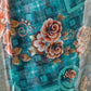 Rajwada Aqua Blue Cotton Blend Printed Saree For Women