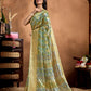 Rajwada Sage green Cotton Blend Printed Saree For Women