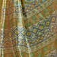 Rajwada Sage green Cotton Blend Printed Saree For Women