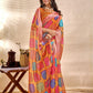 Rajwada Multicolor Cotton Blend Printed Saree For Women