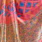 Rajwada Pink And Blue Cotton Blend Printed Saree For Women