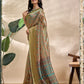 Rajwada Sage Green Cotton Blend Printed Saree For Women
