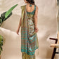 Rajwada Sage Green Cotton Blend Printed Saree For Women