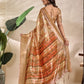 Rajwada Beige  Cotton Blend Printed Saree For Women