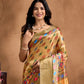Rajwada Multicolor Cotton Blend Printed Saree For Women