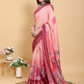 Rajwada Peach Cotton Printed Saree For Women
