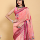 Rajwada Peach Cotton Printed Saree For Women