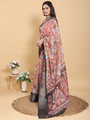 Rajwada Multicolor Cotton Printed Saree For Women