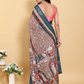 Rajwada Brown And Teal Blue Cotton Printed Saree For Women