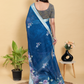 Rajwada Navy Blue Cotton Printed Saree For Women