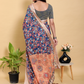 Rajwada Royal Blue Cotton Printed Saree For Women