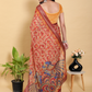 Rajwada Rust Red Cotton Printed Saree For Women