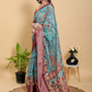 Rajwada Blue Cotton Printed Saree For Women