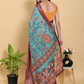Rajwada Blue Cotton Printed Saree For Women