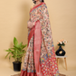 Rajwada Beige Cotton Printed Saree For Women