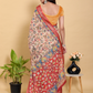 Rajwada Beige Cotton Printed Saree For Women