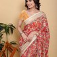 Rajwada Orange Cotton Printed Saree For Women