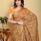 Rajwada Mustard Cotton Printed Saree For Women
