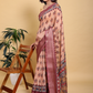 Rajwada Peach Cotton Printed Saree For Women