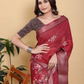 Rajwada Red Cotton Printed Saree For Women