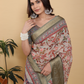 Rajwada Off White Cotton Printed Saree For Women
