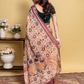 Rajwada Beige Cotton Printed Saree For Women