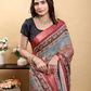 Rajwada Grey Cotton Printed Saree For Women