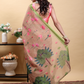 Rajwada Peach Cotton Printed Saree For Women