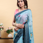 Rajwada Sky Blue Cotton Printed Saree For Women