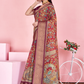 Rajwada Wine And Maroon Cotton Printed Saree For Women