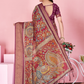 Rajwada Wine And Maroon Cotton Printed Saree For Women
